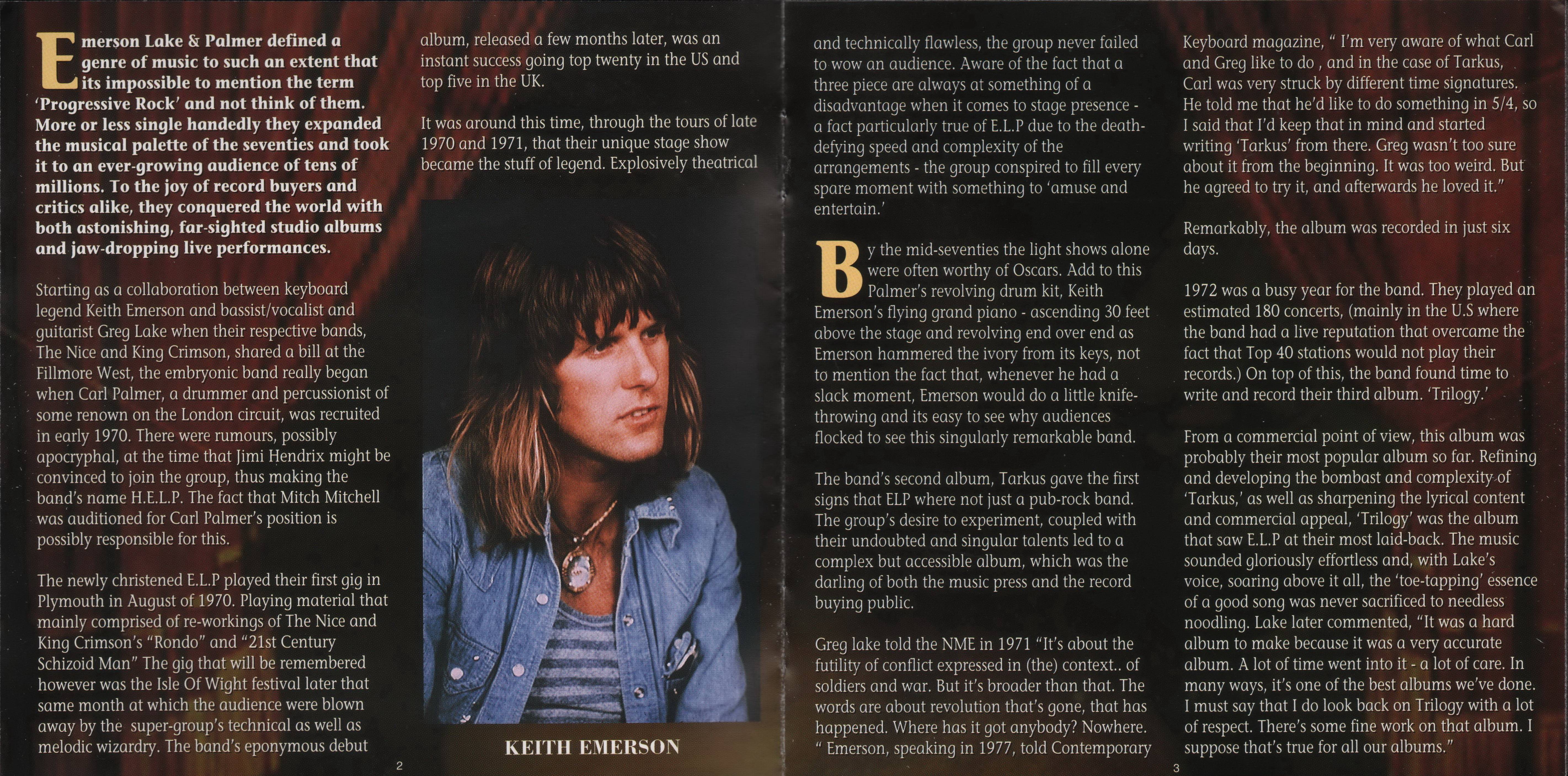 Emerson, Lake and Palmer The Show That Never Ends [Booklet02 uk]
